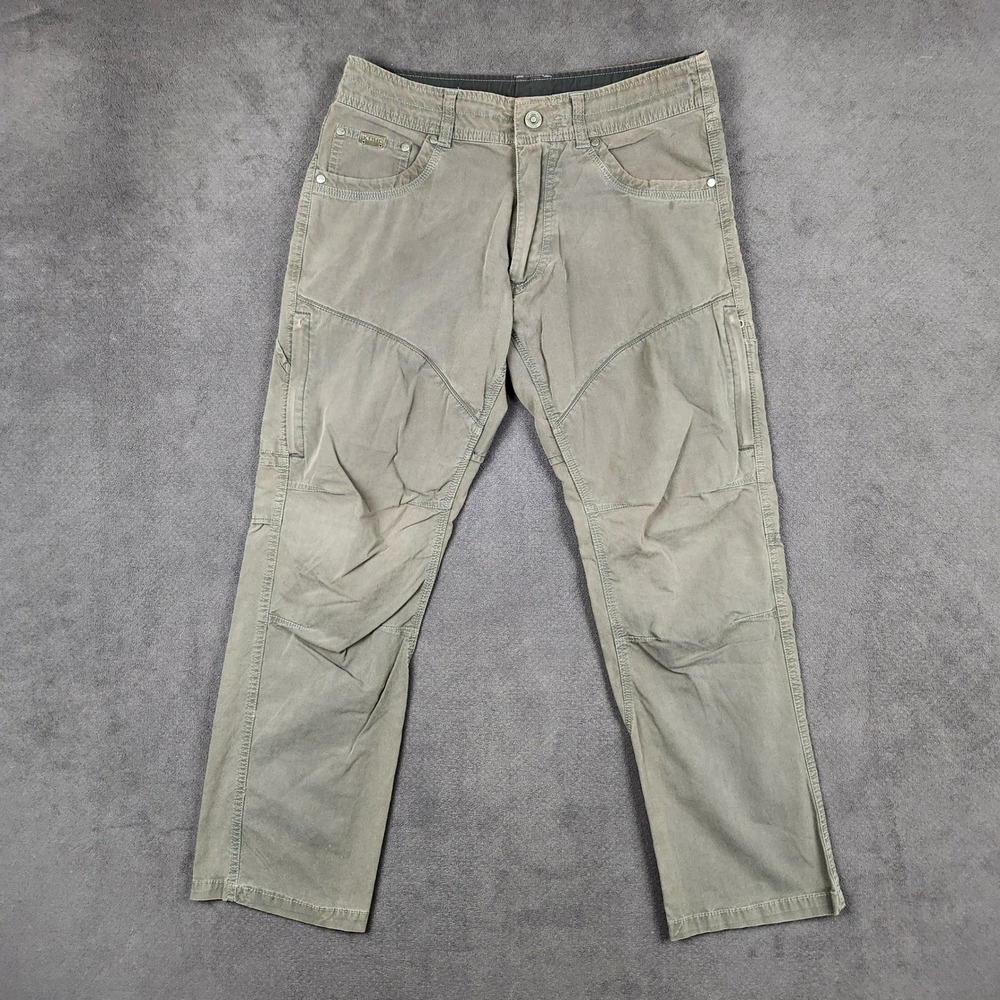 KUHL Konfidant Air Pant Mens 30x28 Olive Green Vented Knee Stretch Outdoor 5098
